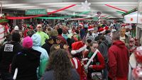 A busy Christmas village during opening night of Charlotte Motor Speedway's seventh annual Speedway Christmas.