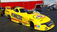 Matt Hagan's 10,000-horsepower Pennzoil NHRA Funny Car was a popular attraction during opening day at the Pennzoil AutoFair at Charlotte Motor Speedway.