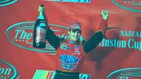 After capturing his third win at The Winston at Charlotte Motor Speedway, Jeff Gordon celebrates in Victory Circle.