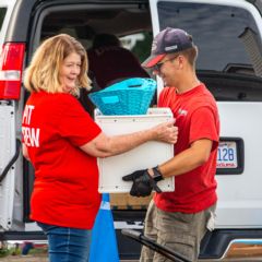 Charlotte Motor Speedway volunteers take part in the fifth annual Day of Service 2022, providing more than 300 volunteer hours helping area nonprofits tackle projects.