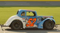 Jordan Stillwell pulls out onto the track during opening night of the Bojangles' Summer Shootout at Charlotte Motor Speedway.