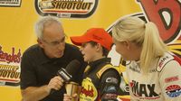 Dawson Cram talks about his Legend Car win during Round 4 action at the Bojangles' Summer Shootout.