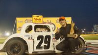 Sheldon Crouse in Victory Lane during Round 4 action at the Bojangles' Summer Shootout.