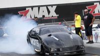 Paul Mouhayet warms the tires of his Pro Mod during a three-day Pro Mod test featuring 20 teams at zMAX Dragway.