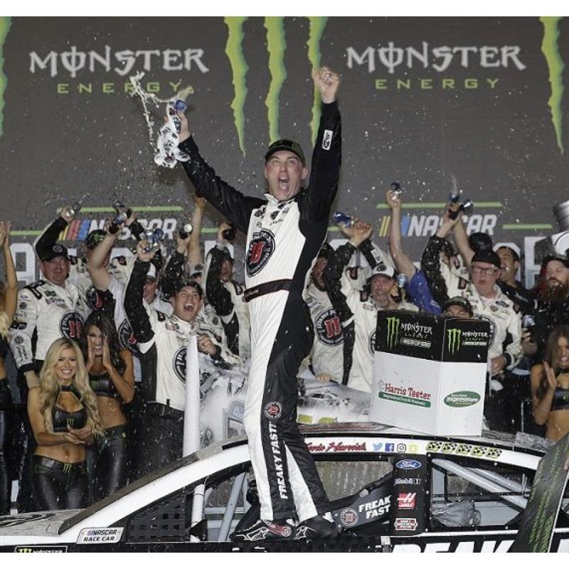 Kevin Harvick took the checkered flag in Saturday night's Monster Energy NASCAR All-Star Race at Charlotte Motor Speedway, collecting his first win in the star-studded event since 2007.