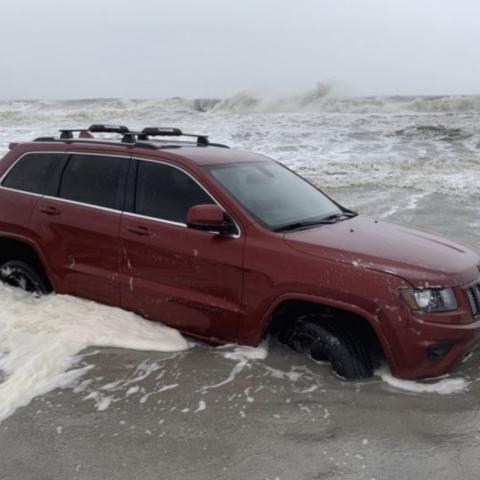 The red Jeep Grand Cherokee of Hurricane Dorian fame is one of the ultimate "must-sea" attractions at the Oct. 17-19 Pennzoil AutoFair at Charlotte Motor Speedway.