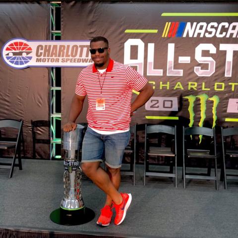 Jonathan Stewart will drive the Toyota Camry pace car for Saturday's Monster Energy NASCAR All-Star Race.
