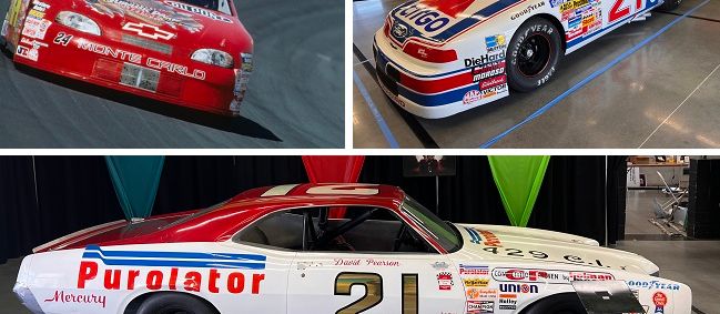 From Jeff Gordon's infamous "T-Rex" car (top left) to David Pearson's famed No. 21 Wood Brothers Racing machine (bottom), guests will be treated to two dozen gas-guzzling stock cars as part of a NASCAR 75th anniversary display at AutoFair this weekend.