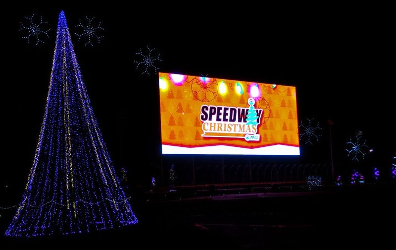 An expansive display of 3 million Christmas lights filled up a 3.75-mile course during Saturday's opening night of Speedway Christmas at Charlotte Motor Speedway.