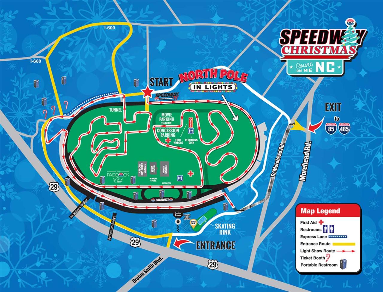 Speedway Christmas Events Charlotte Motor Speedway