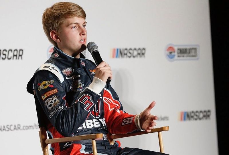NASCAR XFINITY Series rookie William Byron speaks during the 35th Annual NASCAR Media Tour hosted by Charlotte Motor Speedway on Tuesday at the Charlotte Convention Center in Byron's hometown, Charlotte, North Carolina.