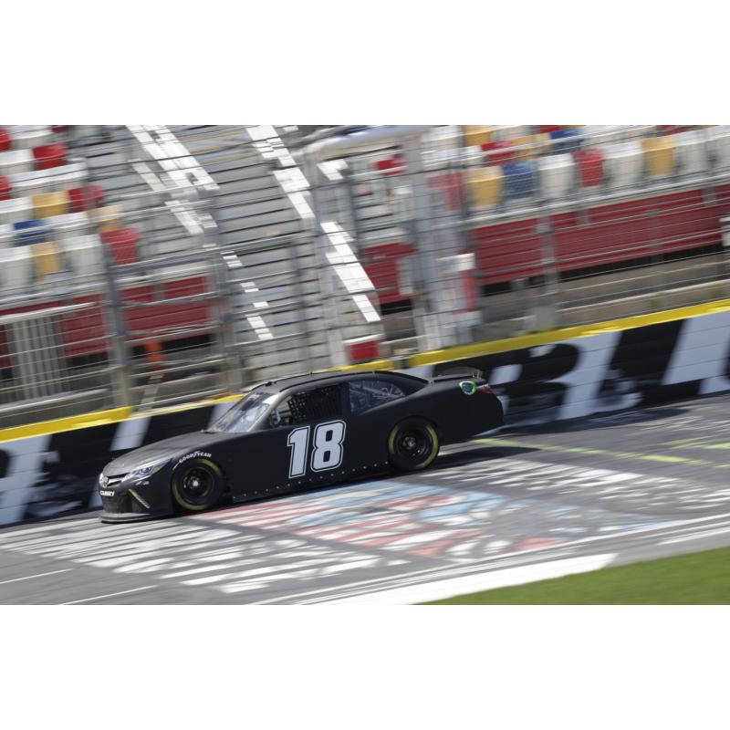 Ryan Preece and Kyle Busch split driving duties for Joe Gibbs Racing's No. 18 Toyota Camry during Monday's NASCAR Xfinity Series test at Charlotte Motor Speedway.